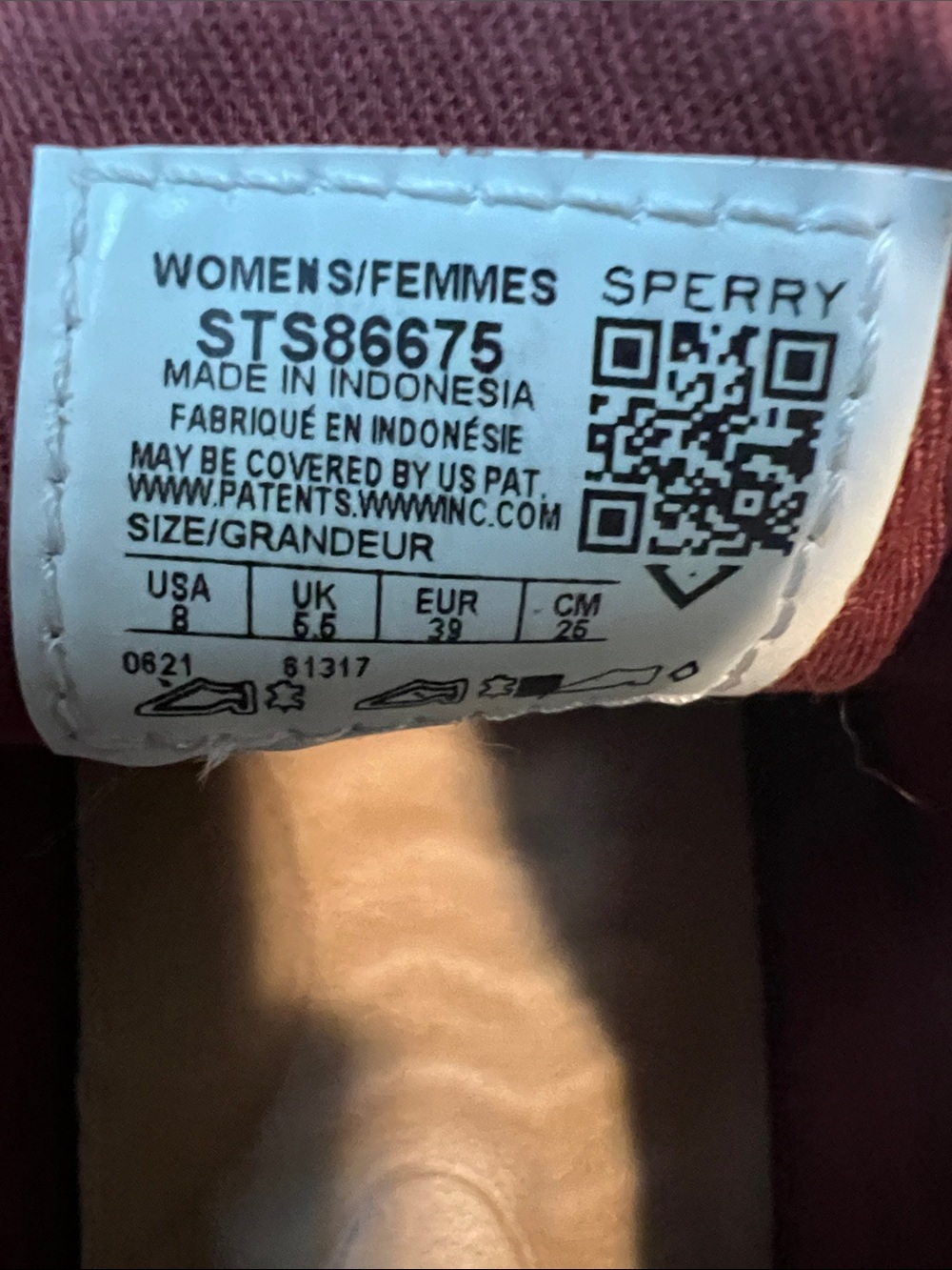 Sperry Women’s Crimson Anchor Plushwave Croc Nubuck Leather Sneakers Size 8 - Picture 7 of 8